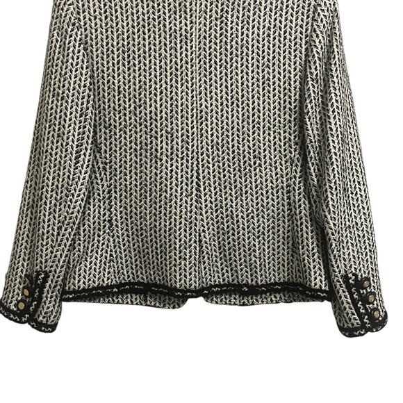 Vintage Carlisle Silk Wool Blend Herringbone Blazer - Picture 4 of 6